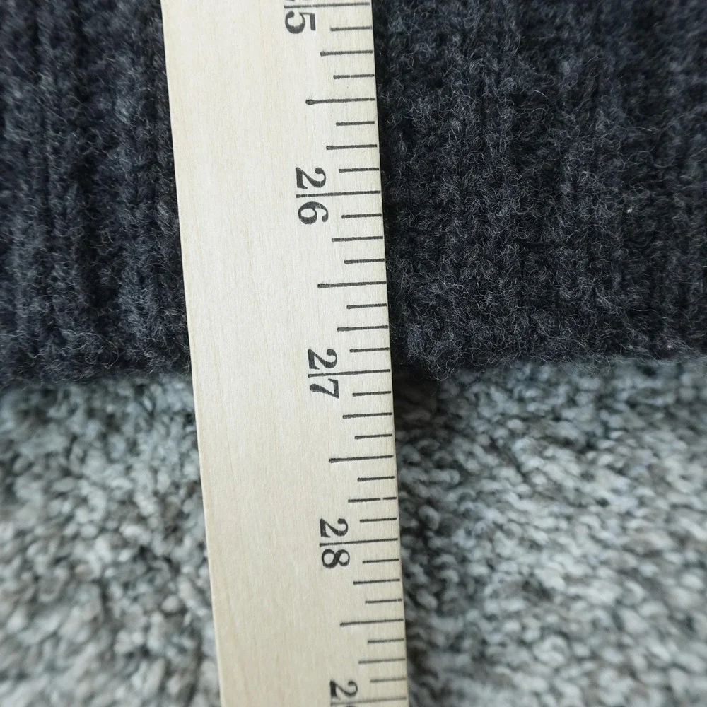 Banana Republic Sweater‎ Mens L Gray Wool Toggle Shawl Collar Knit Pullover Warm